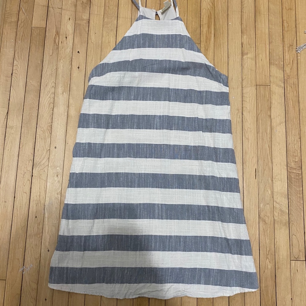 Striped Linen Mini Dress